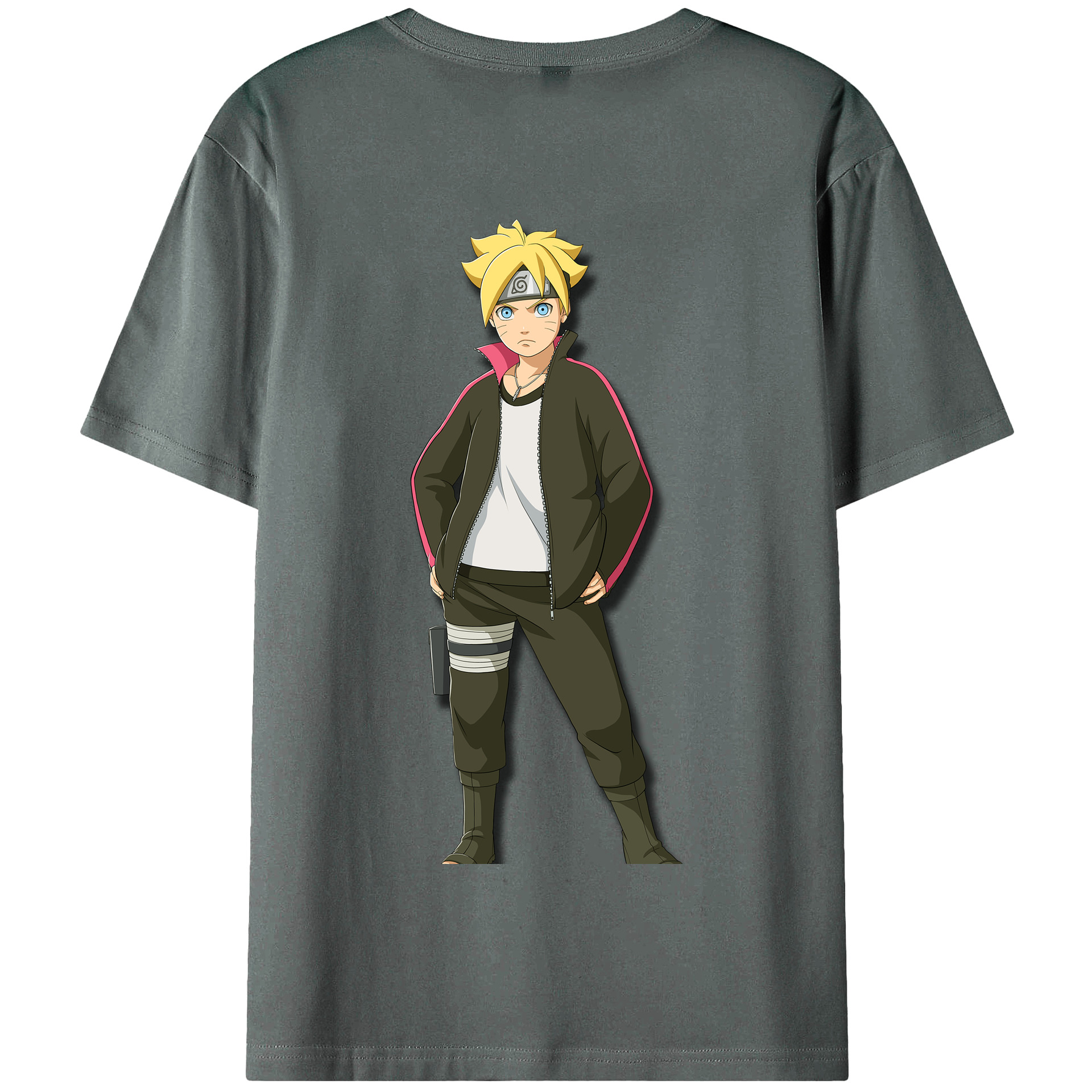 （画像用） NARUTO -ナルト- うずまき ボルト Uzumaki Boruto 綿100％半袖Tシャツ（背面プリント）